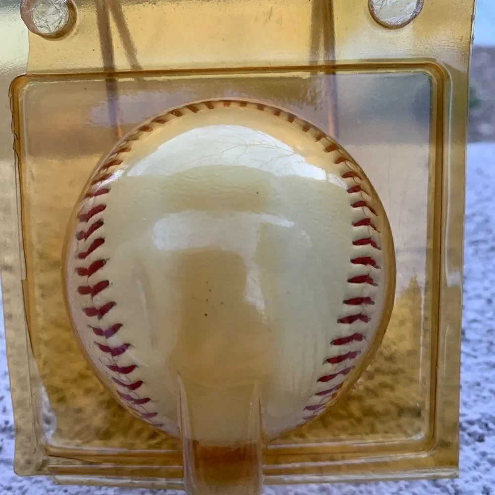 Braves  Logo Baseball Collector Gift Box White Ball Black Red Writing Decoration